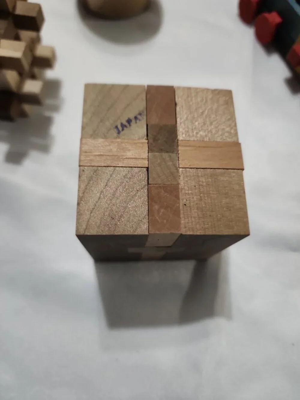VTG WOOD Puzzles Brain Teaser Interlocking Made In Japan Instruction Book